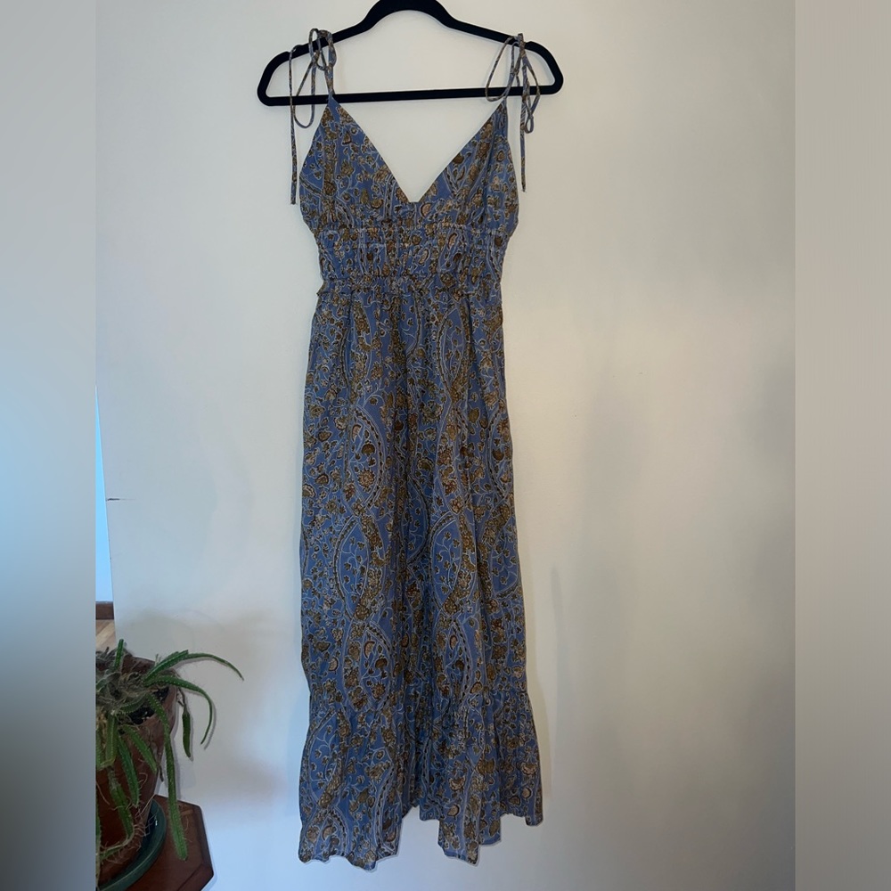 Dress Forum Paisley Blue/Brown Maxi Dress